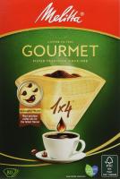 Фильтр для кофе Melitta Не производит масло или Для 4-8 Gourmet 80 Brown Paper, Неотбеленный, запах, чашки, Серия, штук,